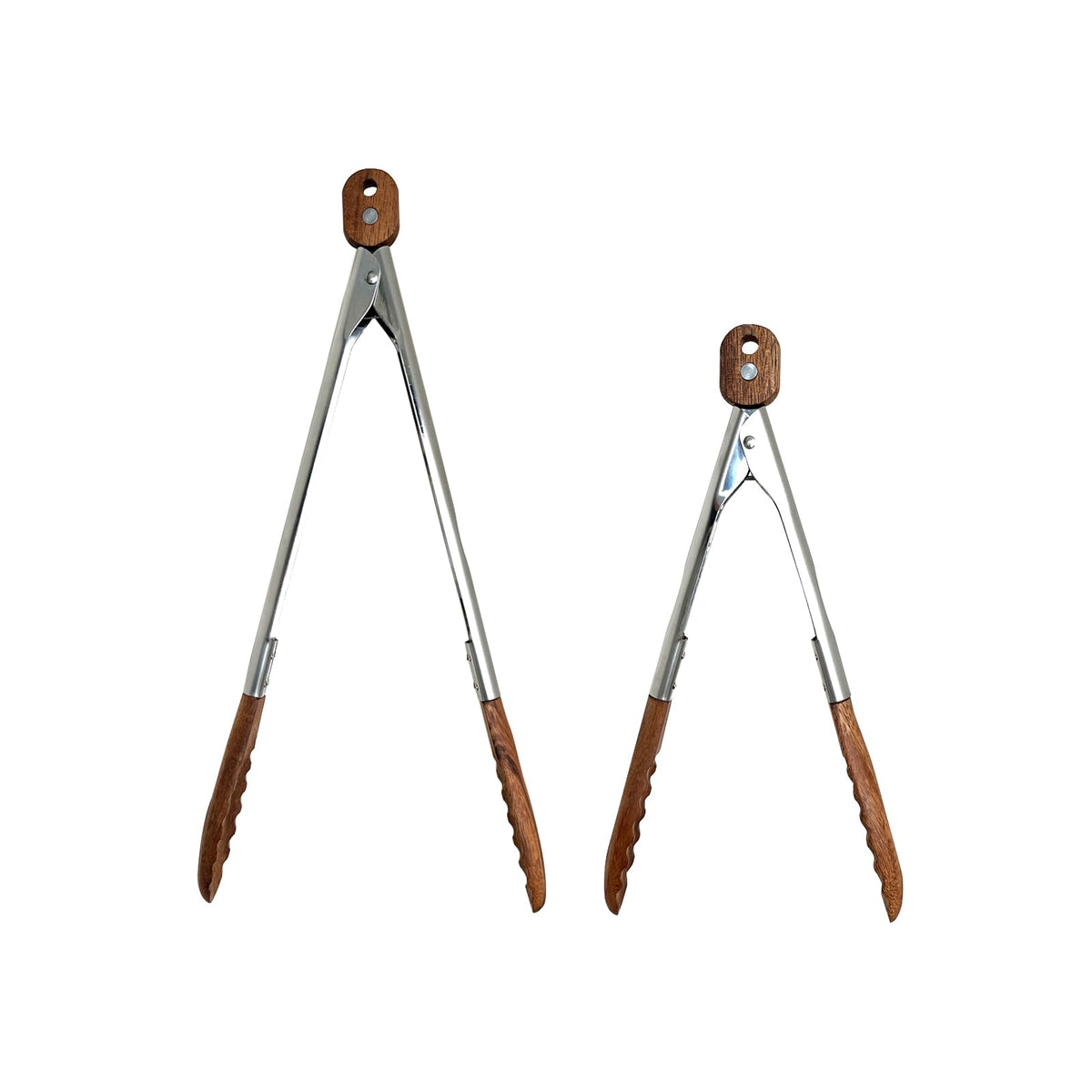 Wooden Tongs for Cooking with Walnut Tips, Serving & Salad Tongs