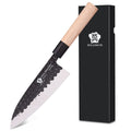WILDMOK Left Handed 7 Inch Deba Knife German Stainless Steel Sashimi Knife Asian Usuba Salmon Knife for Left Handed