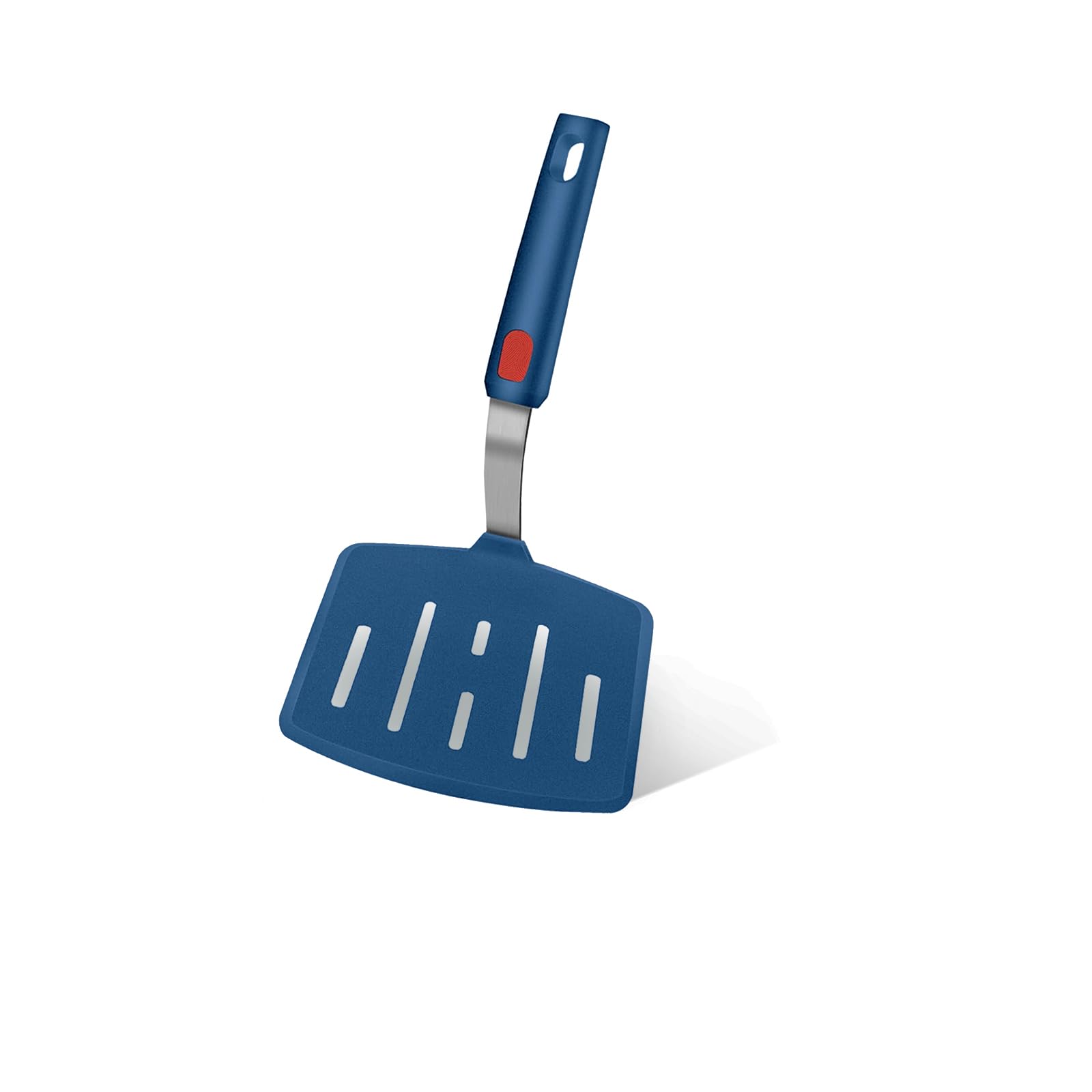 Contiup Silicone Spatula Turner, High Heat Resistant Rubber Baking Spatula, Non-Stick Slotted Wide Fish Slice Spatulas for Cooking, Large Kitchen Utensil for Pancake Omelette Egg - Hazy Blue