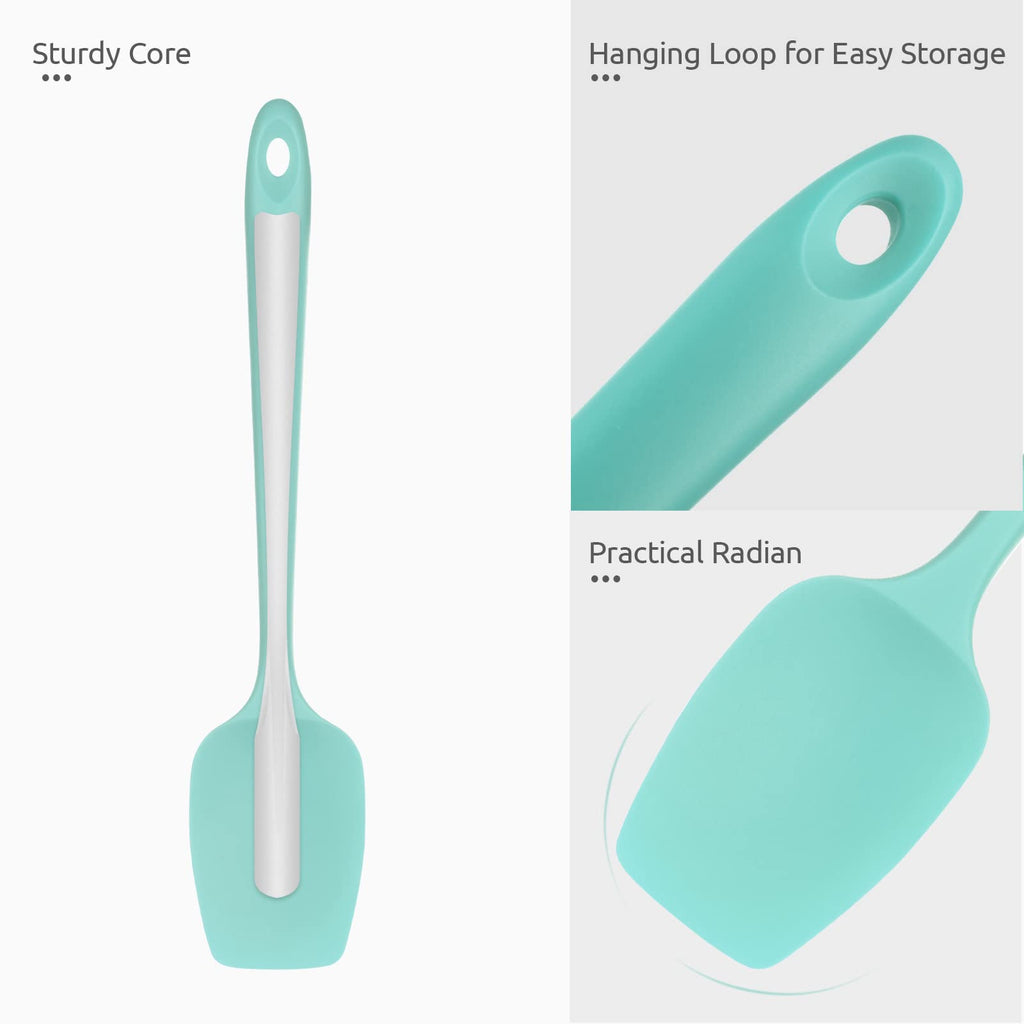 U-Taste Silicone Spoon Spatula, 480°F High Temp Spoonula, 11.38", Aqua Sky