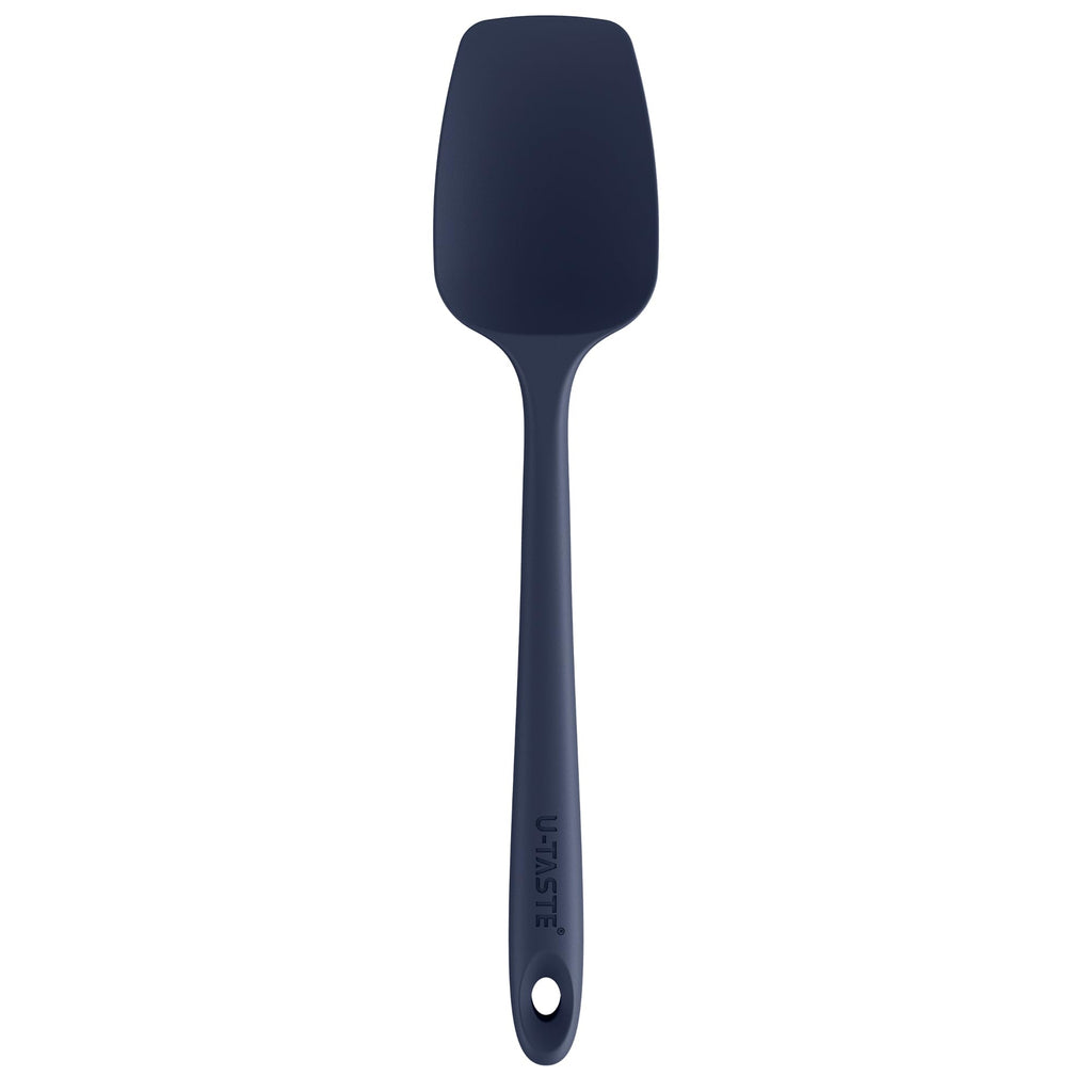 U-Taste Silicone Spoon Spatula, 480°F High Temp Spoonula, 11.38", Black