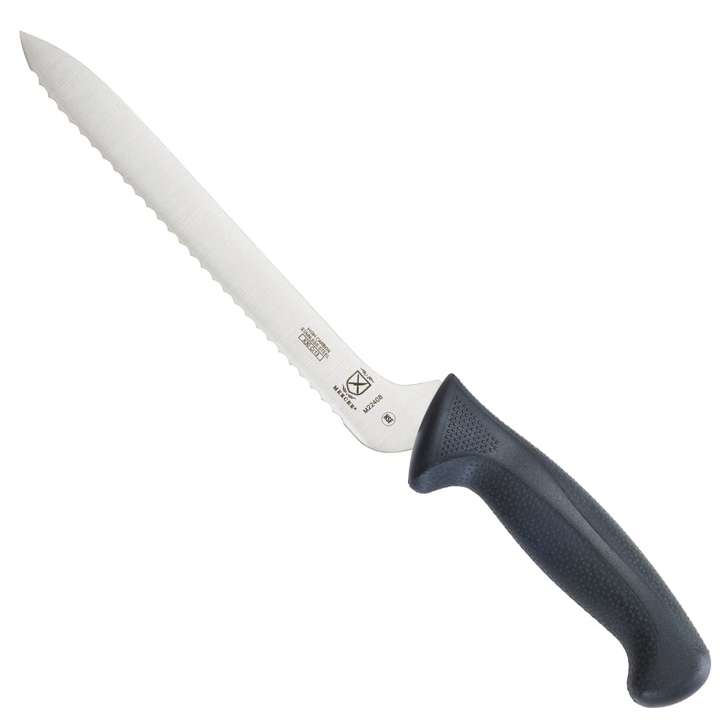 Mercer Culinary M22508 Millennia Black Handle, 8-Inch Wavy Edge, Bread Knife
