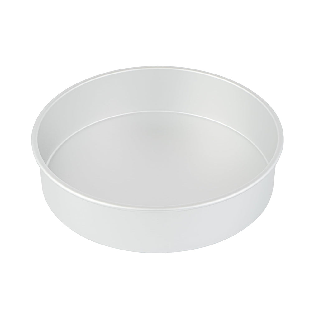Restaurantware-Met Lux 12 x 3 Inch Straight-Sided Baking Tins, 12 Round Cake Pans - Oven-Ready, Freezable, Anodized Aluminum Round Baking Pans, Greaseproof, For Layer Birthday Cakes