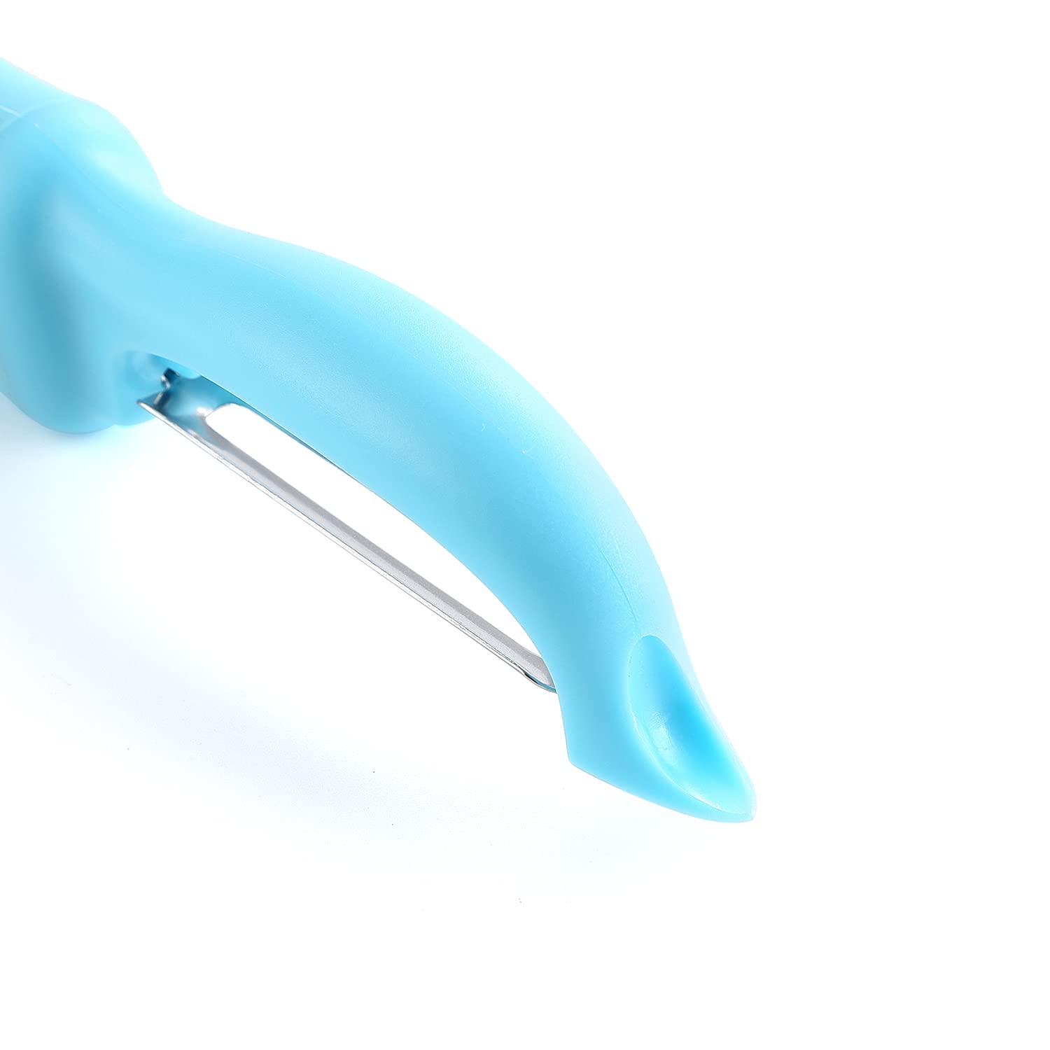 Spring Chef Swivel Potato Peeler for Kitchen w/Soft Grip Handle, Aqua Sky
