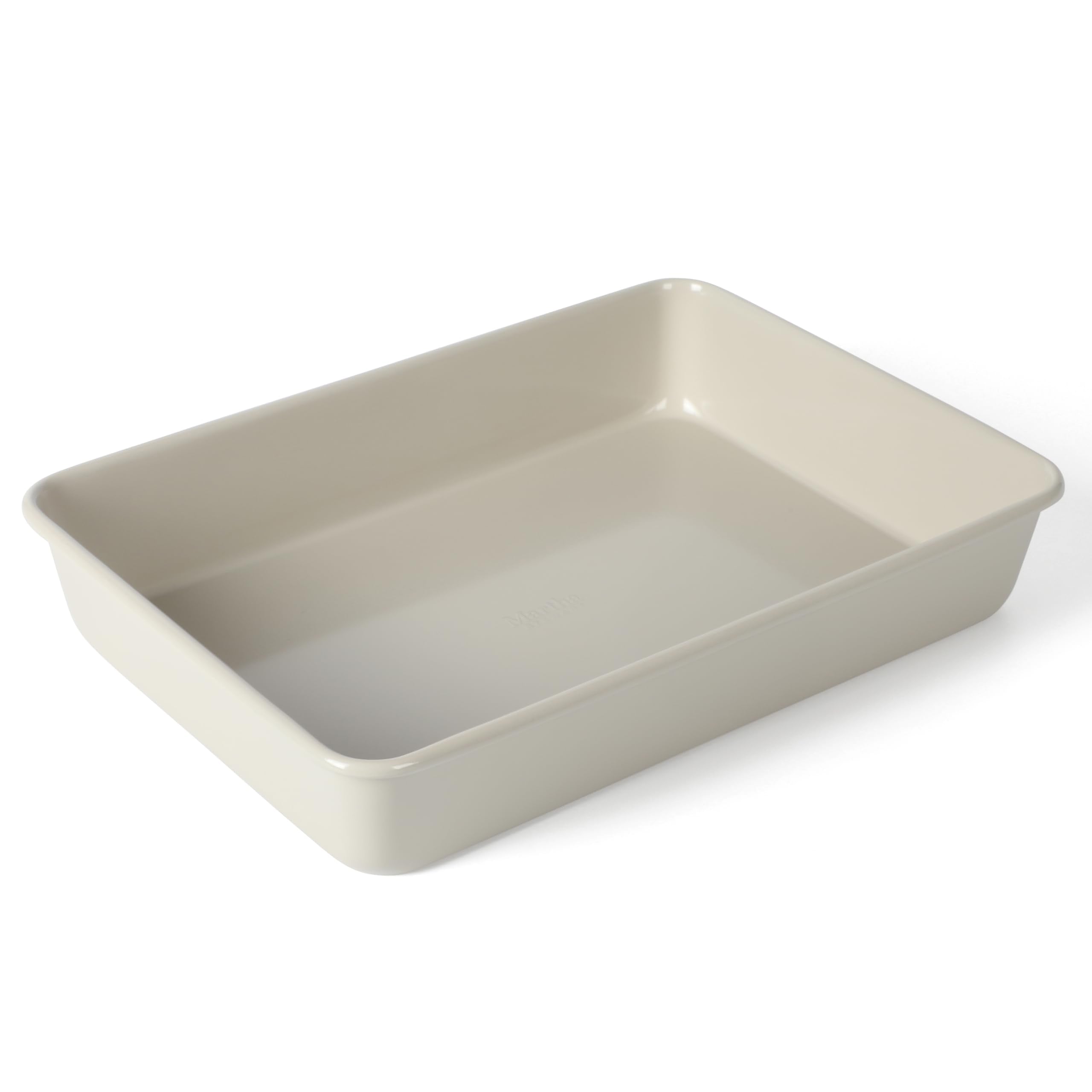 Martha Stewart Gallen 13 x 9 Inch Rectangular Nonstick Carbon Steel Cake and Baking Pan – Cool Grey, Durable Bakeware for Even Cooking and Easy Release
