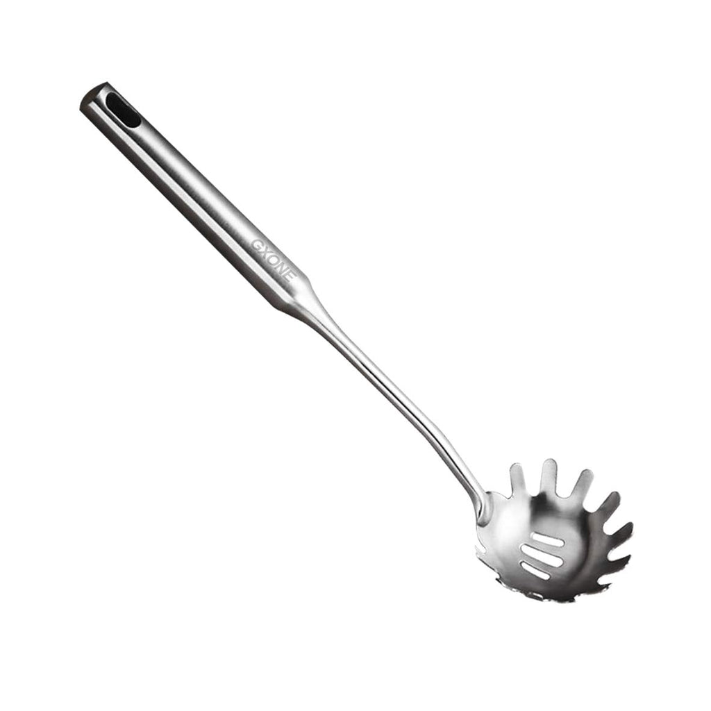 Spaghetti Spoon,304 Stainless Steel Pasta Spoon,Wooden Handle,14.2Inch