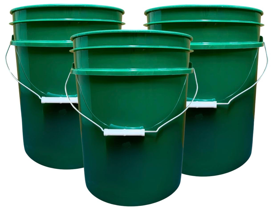 House Naturals 5 Gallon Premium HPDE Plastic Bucket - Made in USA Food Grade Container, BPA Free All Purpose Pail (5, Red)