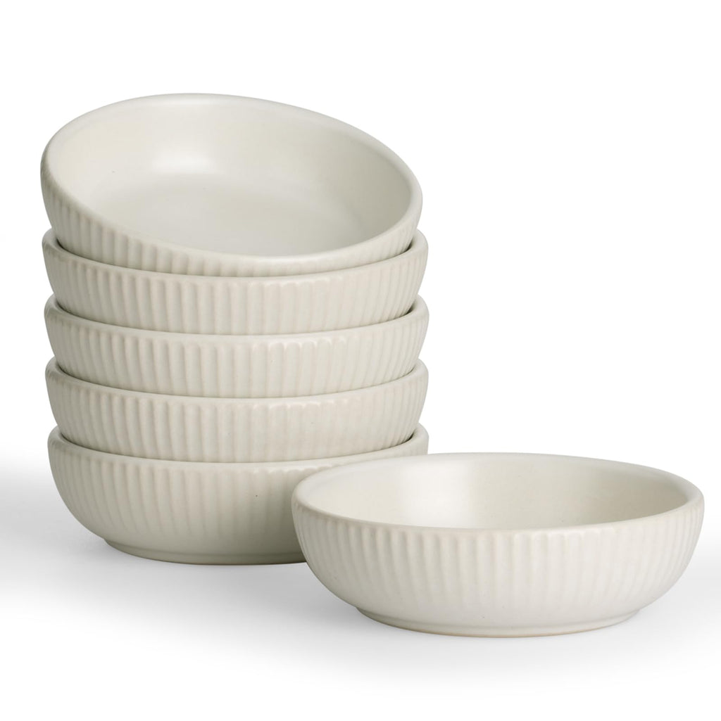 famiware Ceramic Soy Sauce Dish, 3oz Dipping Bowl Set of 6, Light Blue