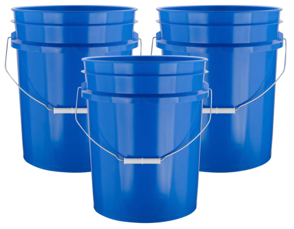 House Naturals 5 Gallon Premium HPDE Plastic Bucket - Made in USA Food Grade Container, BPA Free All Purpose Pail (5, Red)