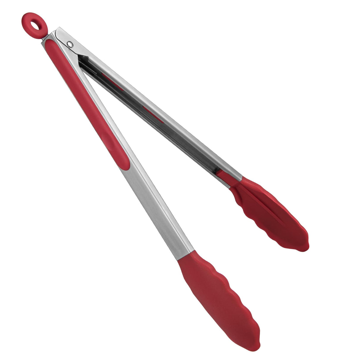 U-Taste Kitchen Tong for Cooking, 480ºF Heat-Resistant Silicone, 9in/Red