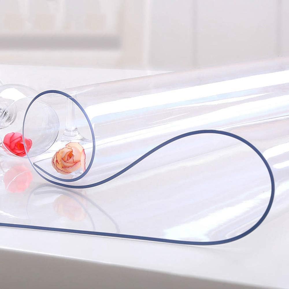 NECAUX Clear PVC Table Cover Protector 17 x 56 Inch 1.5mm Thick