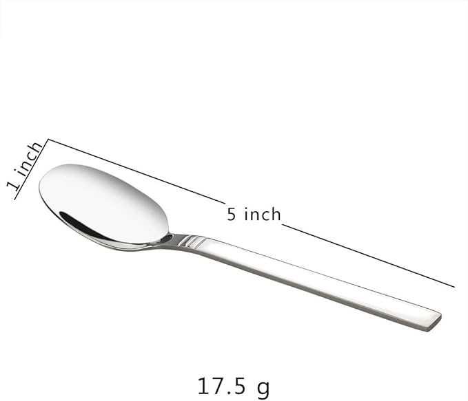 Fiazony 12-Piece Demitasse Espresso Spoons, Mini Coffee Spoon, 5 Inches