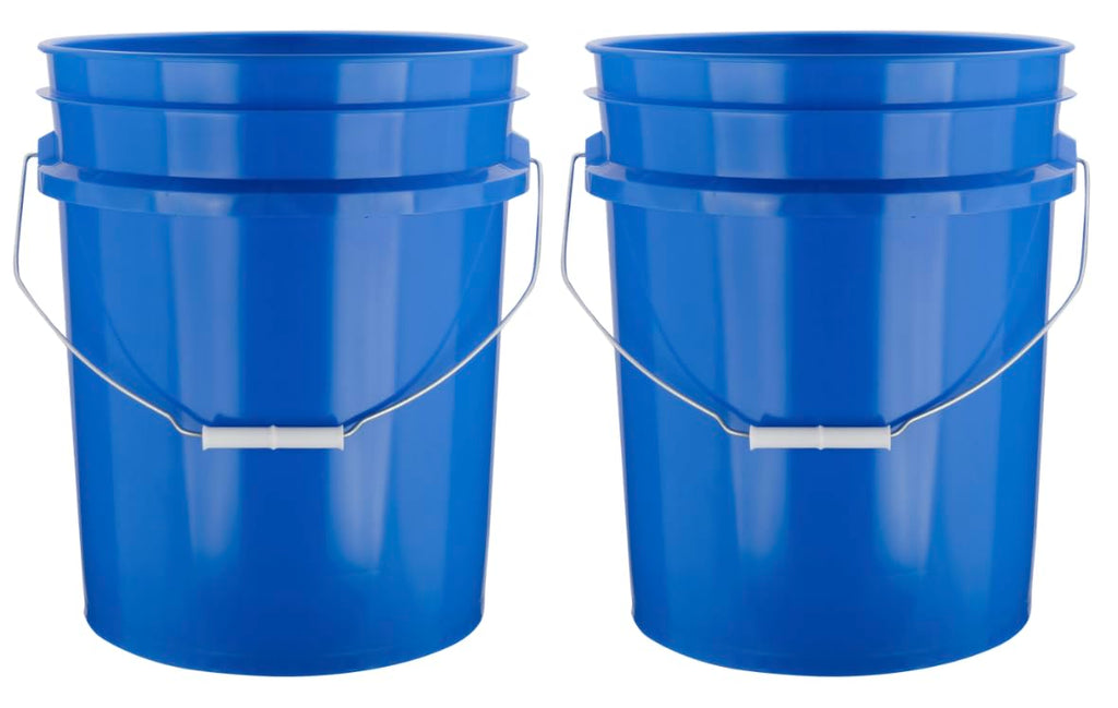 House Naturals 5 Gallon Premium HPDE Plastic Bucket - Made in USA Food Grade Container, BPA Free All Purpose Pail (5, Red)