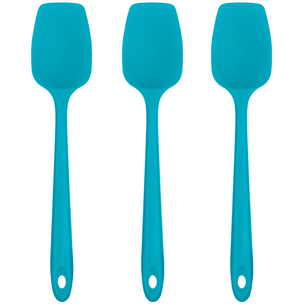 U-Taste Silicone Spoon Spatula Set of 3, 600°F Heat Resistant, Marrs Green