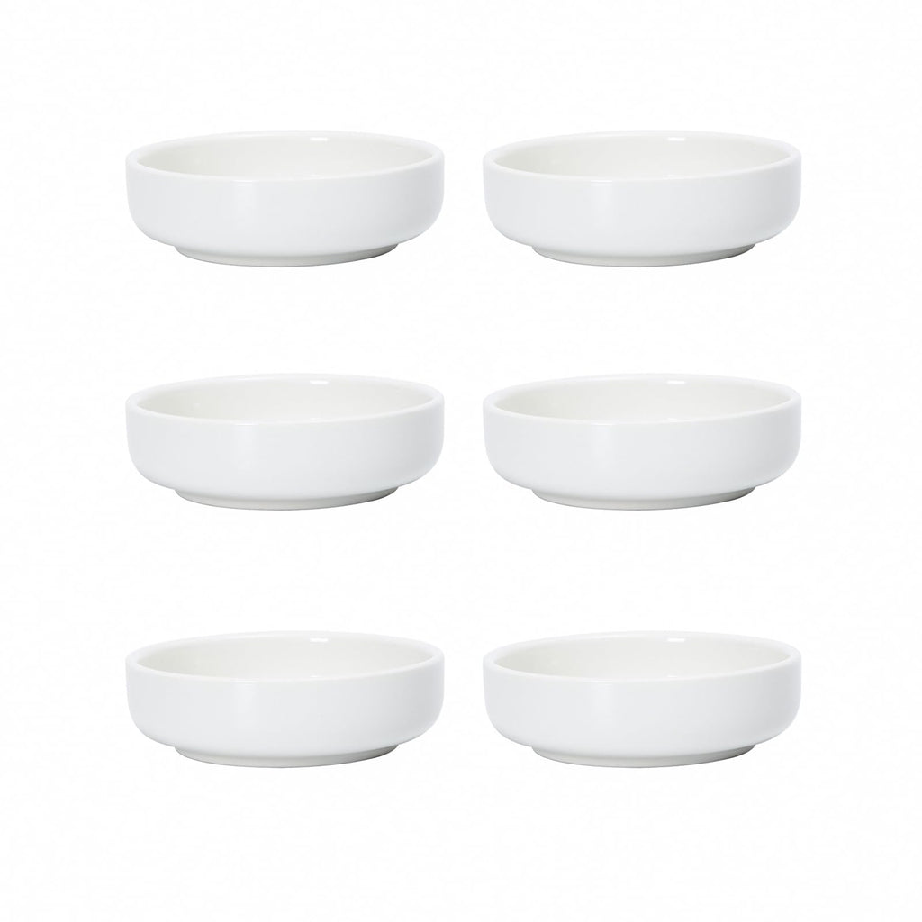 Selamica Ceramic 3.3 Inch Soy Sauce Dish Dipping Bowls Side Dishes Small Appetizer Pinch Bowls for Condiments, Sushi, Ketchup, BBQ-Set of 6(Ceylon Blue)