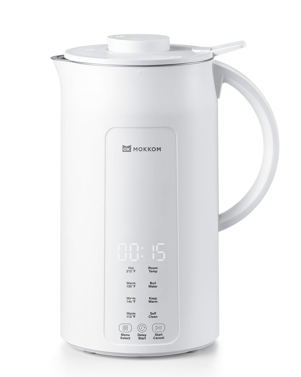 MOKKOM Soy Milk Maker, 42oz Self-Cleaning Small Countertop Blender