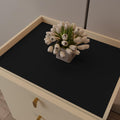 Zinkooat Leather Nightstand Cover,1.8mm Thick,15.75x23.6 Inch end Table Cover,Side Table Cover,Bedside Table Cover,Bedside Tablecloth.(Black+Gray,15.75x23.6)