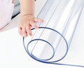 Wadrac 1.5mm Thick 17x60 Clear Table Cover Protector Study Desk Topper Pad Blotter Plastic Transparent Desk Mat for Desktop Writing Computer Desk Protector for Office and Home Easy Clean Waterproof