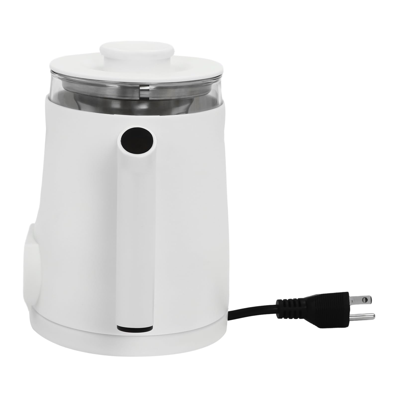 Electric Kettle,Temperature Control Glass Tea Maker LCD Display,Water Boiler & Heater With 360° Swivel Base and 6 Different Kinds of Functions For Coffee,Tea,Milk,Water,Hot Chocolate (White)