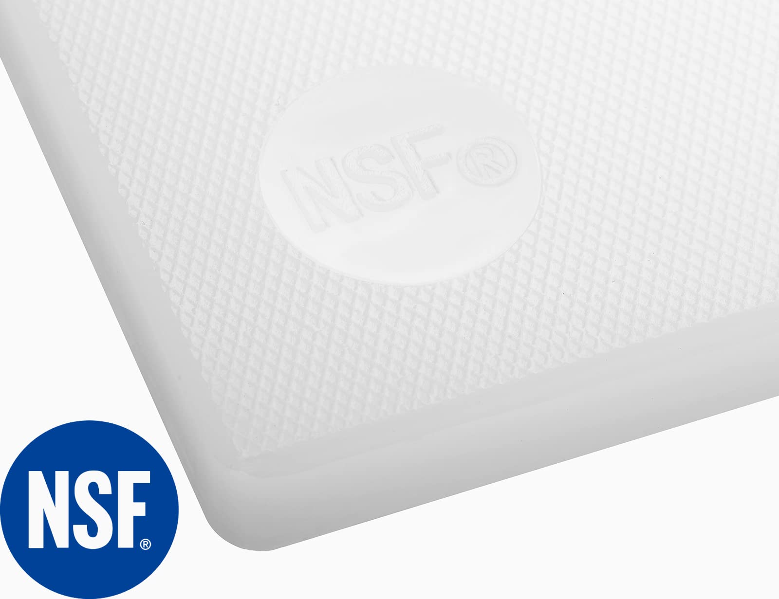 CURTA Cutting Boards for Kitchen, 20" x 14" x 0.5" White Color Coded Plastic Commercial Chopping Board with Anti Slip Surface Dishwasher Safe