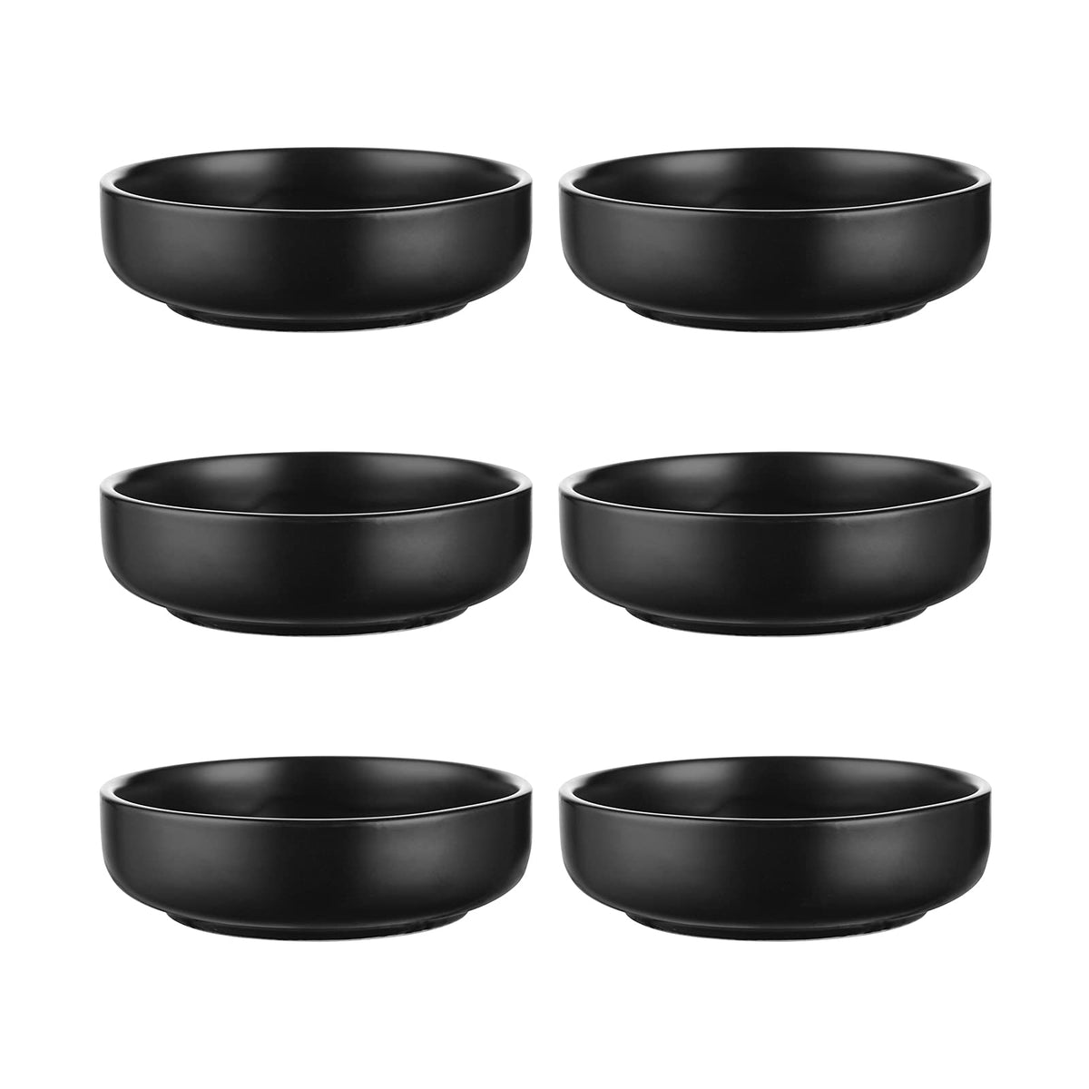 Selamica Ceramic 3.3 Inch Soy Sauce Dish Dipping Bowls Side Dishes Small Appetizer Pinch Bowls for Condiments, Sushi, Ketchup, BBQ-Set of 6(Ceylon Blue)