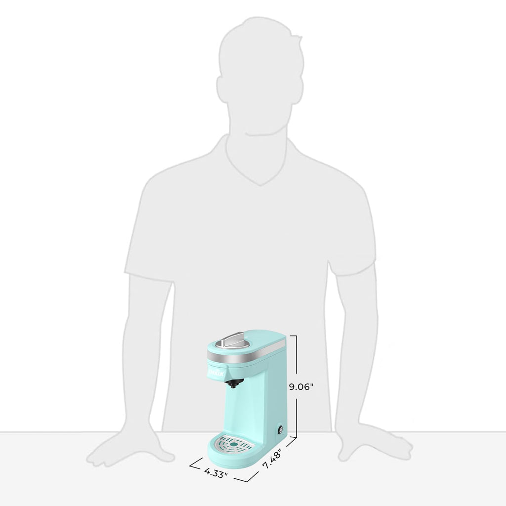 CHULUX Mini Coffee Maker for K Capsule, Single Serve Coffee Maker for One Cup Americano, Lightweight Pod Coffee Machine, Aqua