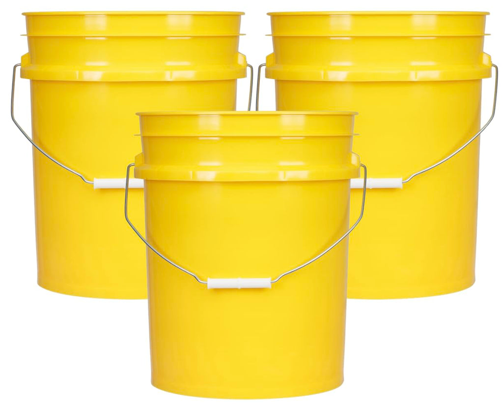 House Naturals 5 Gallon Premium HPDE Plastic Bucket - Made in USA Food Grade Container, BPA Free All Purpose Pail (5, Red)