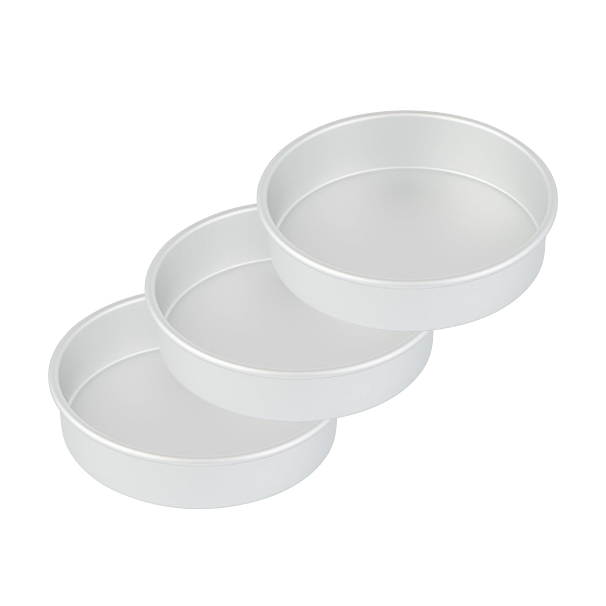 Restaurantware Aluminum Straight-Sided Cake Pan - Pack of 1 - Met Lux 8 x 2 Inches Round Baking Tin, Greaseproof, Even-Heating, Freezable - Anodized Aluminum Round Cake Pan Ideal For Baking