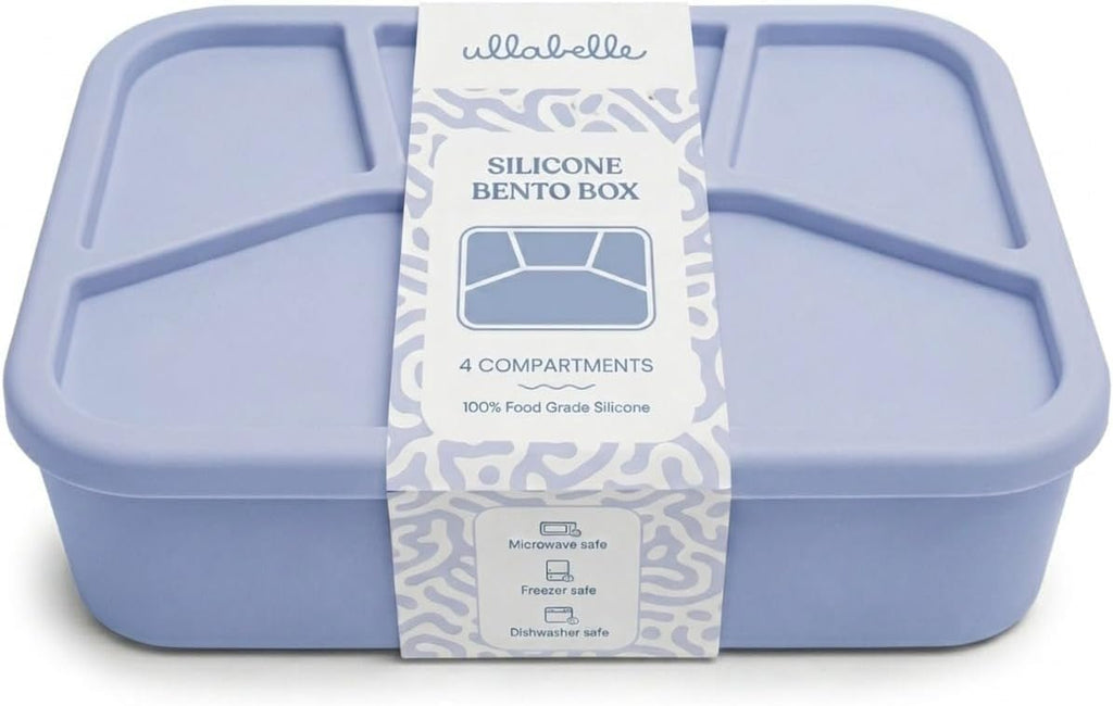 Leak Proof Square Bento Box Food-Grade Silicone Bento, BPA, Phthalate, Lead, & PVC Free - Bento Lunch Box for Daycare, Kids, & Adults - Leak Resistant Sets With Lids Snack Box Container (Pink)