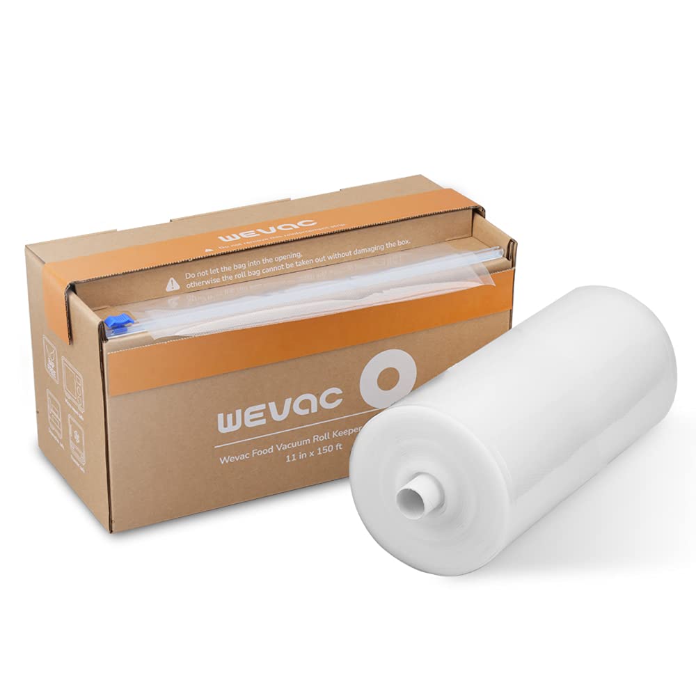 Wevac Vacuum Sealer Bags for Food, 11"x150' Roll, Fits Food Saver Machines