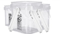 House Naturals Clear Food Grade Made in USA Plastic Bucket with lids, (Pack of 3) (5 Gallon)
