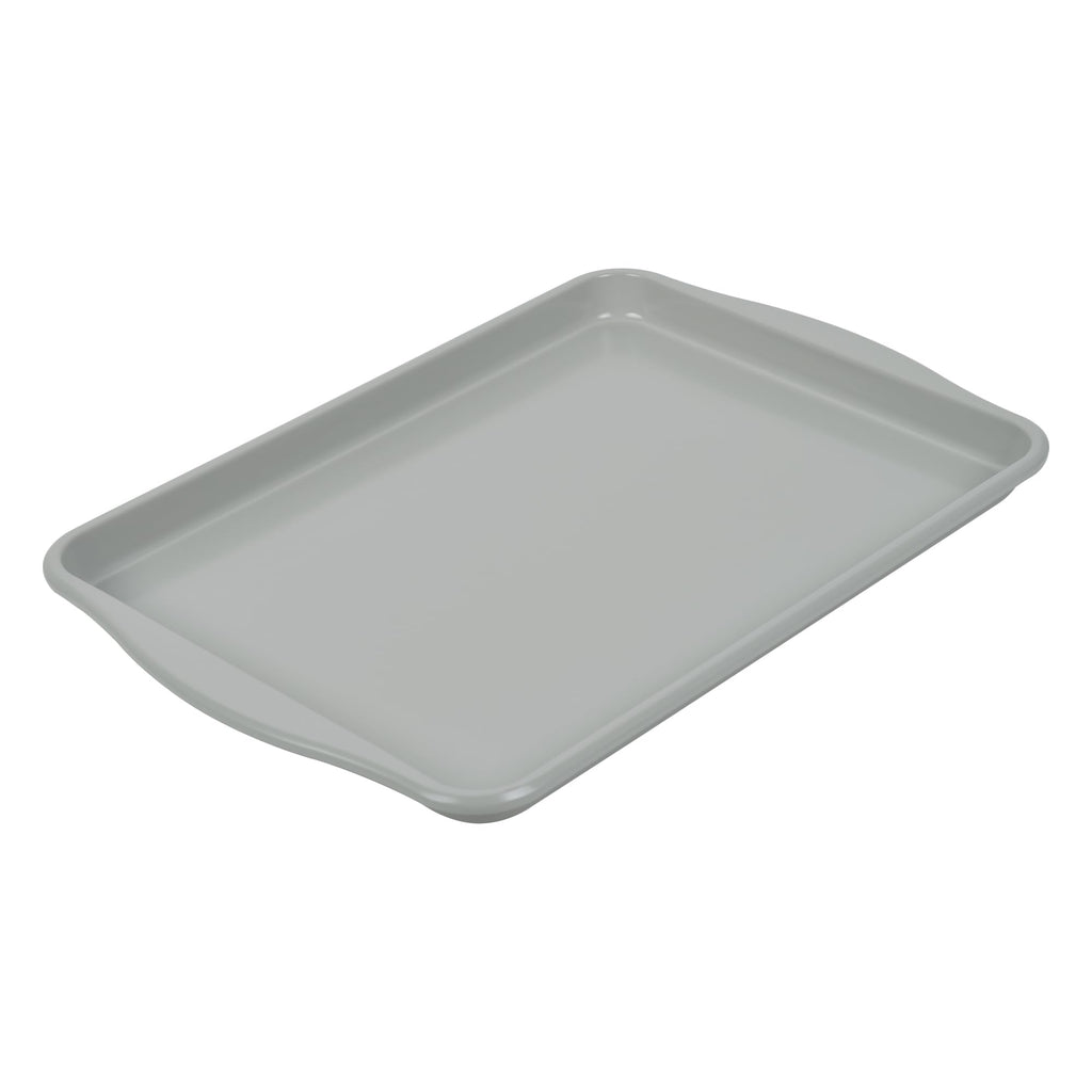 Bakeley 15-Inch Baking Sheet Pan, Non-Stick Jelly Roll Carbon Steel Naturally Slick Ceramic Coating Rimmed Cookie Sheet Pan for Oven Roasting Meat Bread - 15" x 10"