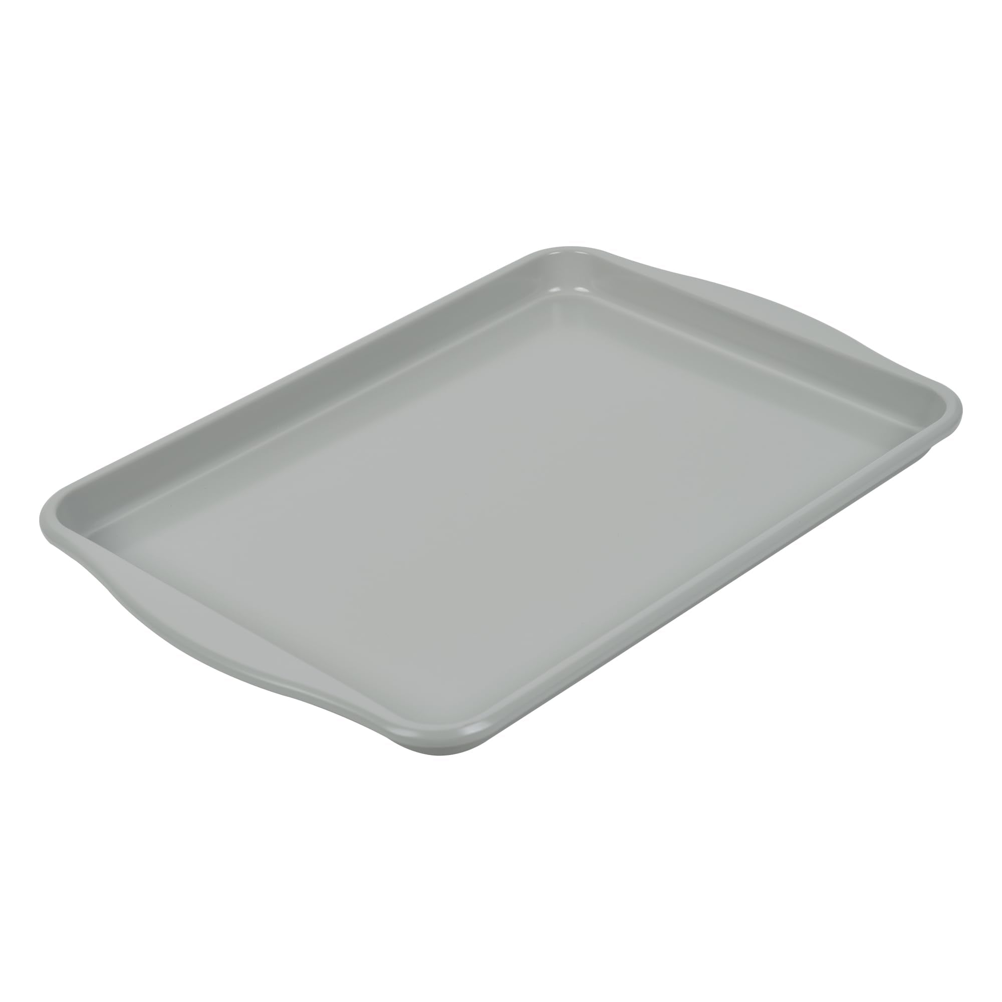 Bakeley 15-Inch Baking Sheet Pan, Non-Stick Jelly Roll Carbon Steel Naturally Slick Ceramic Coating Rimmed Cookie Sheet Pan for Oven Roasting Meat Bread - 15" x 10"