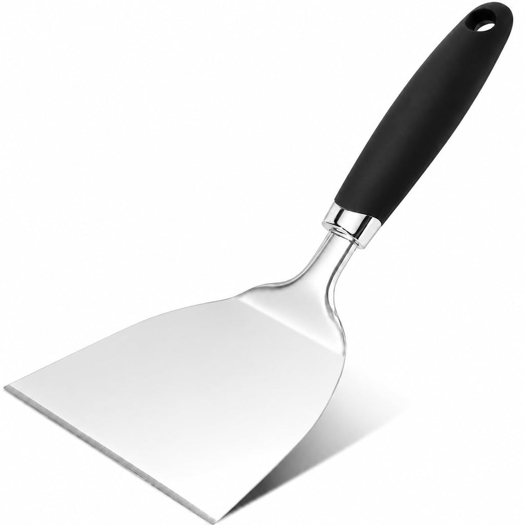 JXWING 304 Stainless Steel Fish Spatula, Flexible Slotted Turner, Red