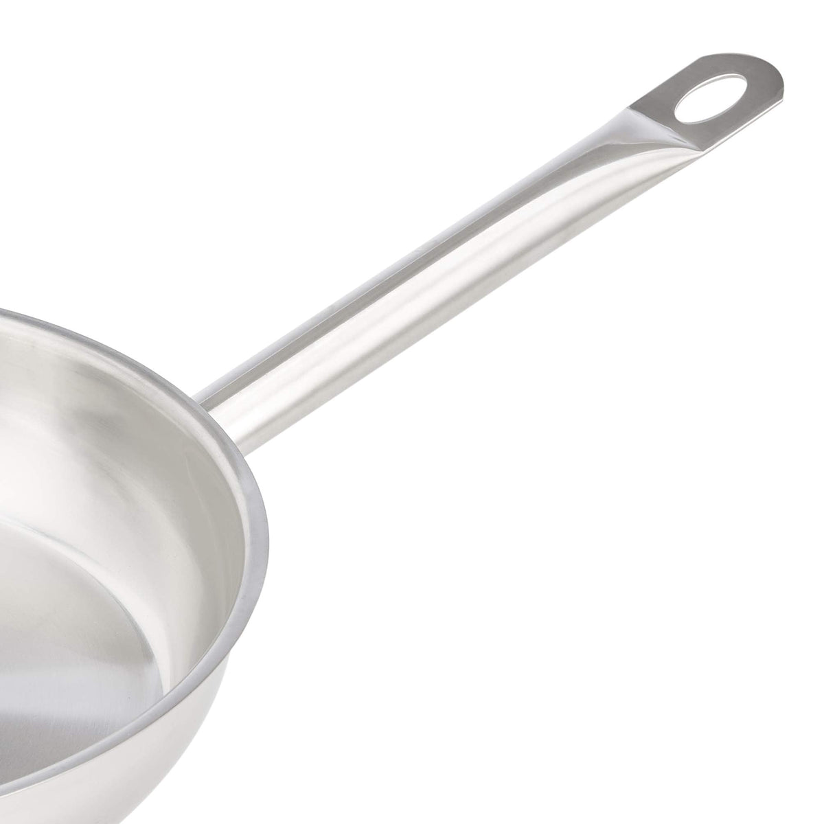 Amazon Basics 3-Piece Stainless Steel Aluminum-Clad Fry Pan Set, Dishwasher Safe, Induction Compatible, Oven Safe to 500°F, 8", 9 1/2", and 12"