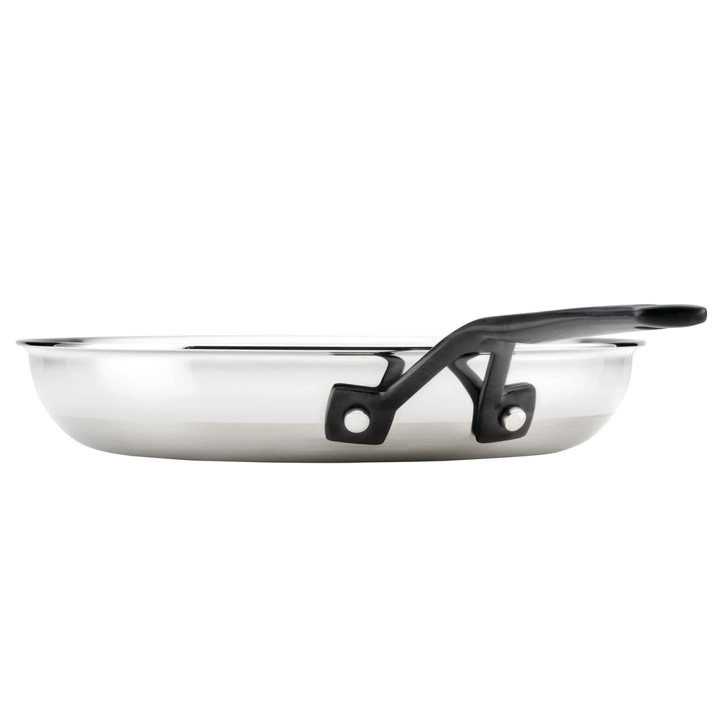 KitchenAid 5-Ply Clad Stainless Steel Induction Frying Pan Set, 2-Piece, Polished Stainless Steel