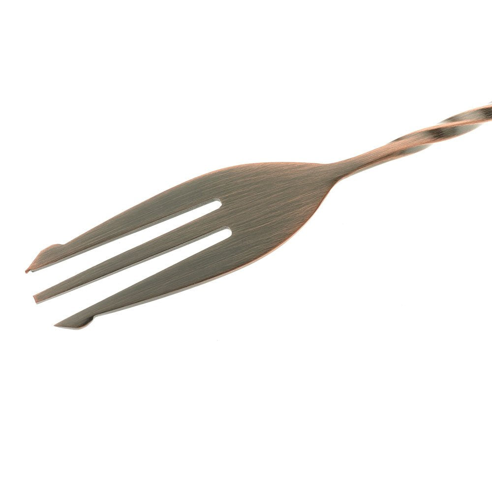 Barfly Bar Spoon, Fork End 12 3/8" (31.5 cm), Antique Copper