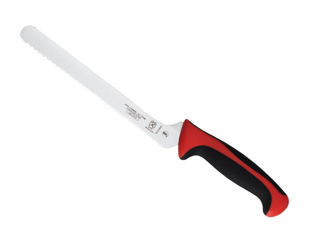 Mercer Culinary Millennia Colors 7-Inch Granton Edge Santoku Knife, Green