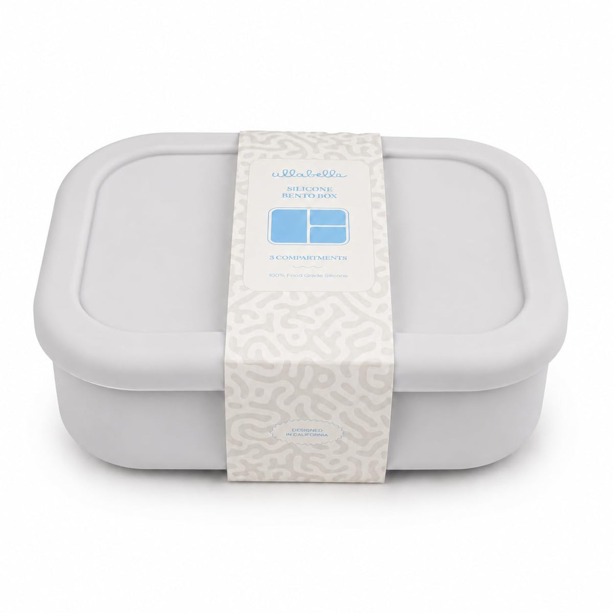 Ullabelle Kids Bento Box – 3 Compartments, Leakproof Lunch Box, BPA-Free Snack Container, Divided Lunch Box for Toddlers & Kids, Dishwasher Safe, Easy to Clean (Blue)
