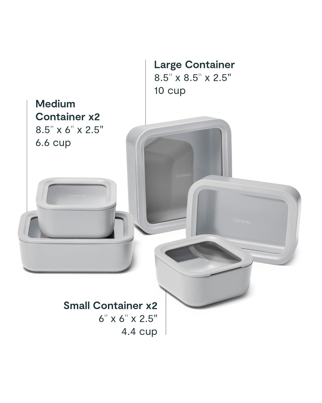 Caraway 13-Piece Glass Food Storage Container Set