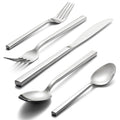 Alata Cube 20-Piece Forged Flatware Set, Service for 4, Mirror Finish