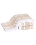All-Clad Dual-Purpose Kitchen Towels: Highly Absorbent - 100% Cotton, 17"x30" Dish Towels for Cleaning & Drying Dishes & Glassware, 3-Pack, Cappuccino