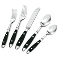 QUEARI Retro 20-Piece Silverware Set, Stainless Steel Cutlery Set, Vintage Flatware Set with Black Bakelite Handle, Dishwasher Safe| Service for 4