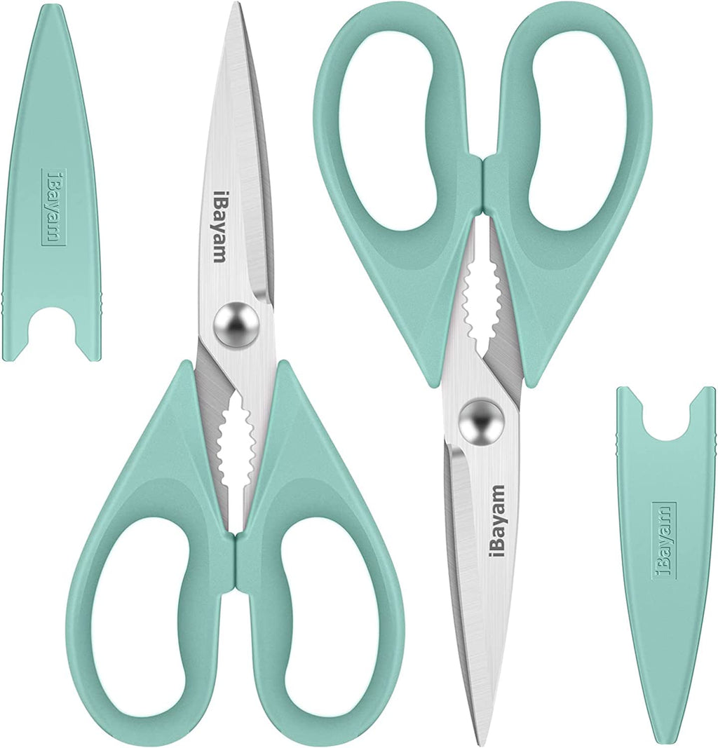 iBayam Kitchen Scissors Shears All Purpose Heavy Duty, Protective Sheath