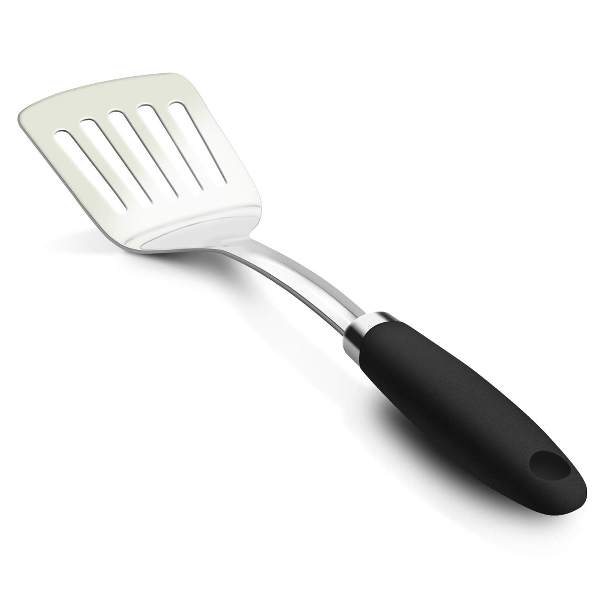 JXWING Black Stainless Steel Pasta Spoon, Spaghetti Server, Pasta Fork