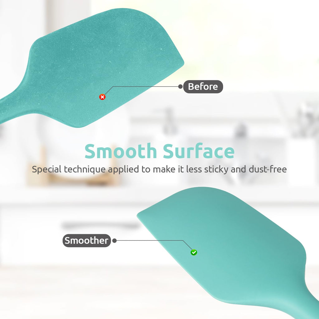 U-Taste Silicone Large Spatula, 480ºF High Temp Scraper, 11.38", Aqua Sky