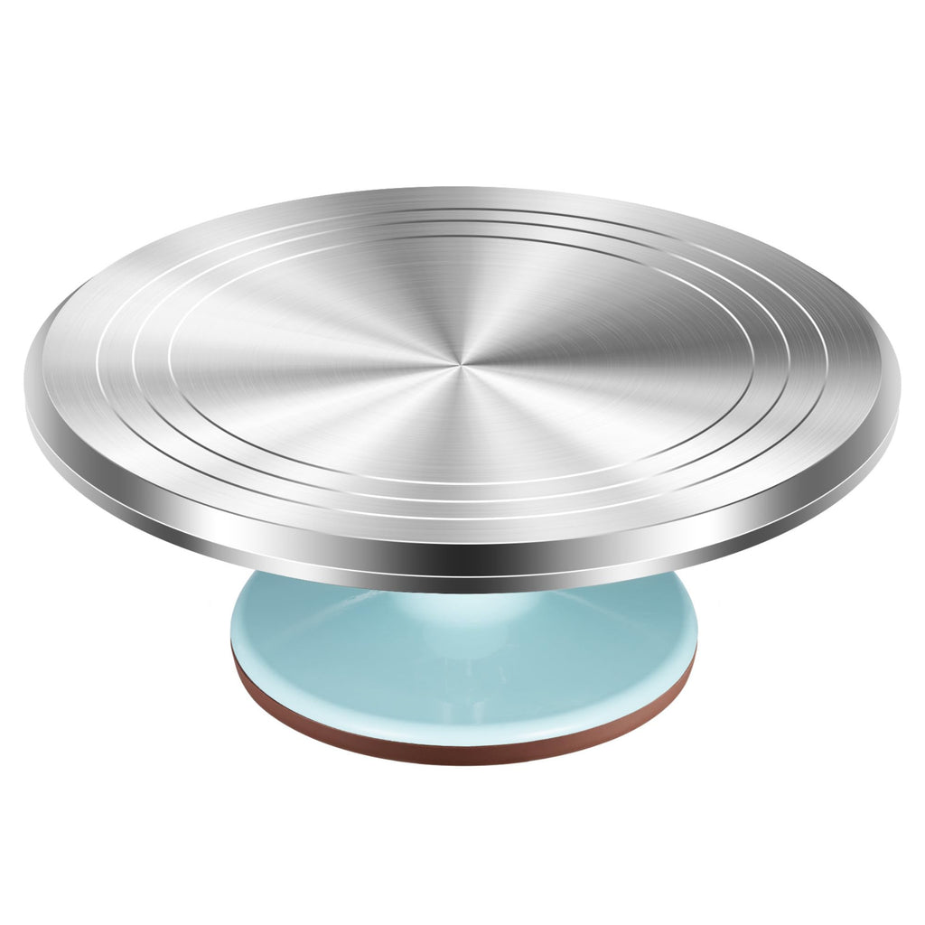 Kootek 12" Black Aluminum Alloy Cake Turntable, Cake Stand for Decorating