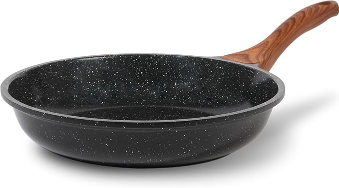 ESLITE LIFE Nonstick Ceramic Frying Pan Skillet with Lid, Non-Toxic Egg Omelette Kitchen Cooking Pans Compatible with All Stovetops (Gas, Electric & Induction)