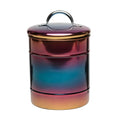 Amici Home Rainbow Metal Storage Canister | Dry Food Storage Container | Airtight Lid | 64 Ounce Capacity | Modern Home Décor | Decorative Metal Canister for Kitchen Countertop (Large)