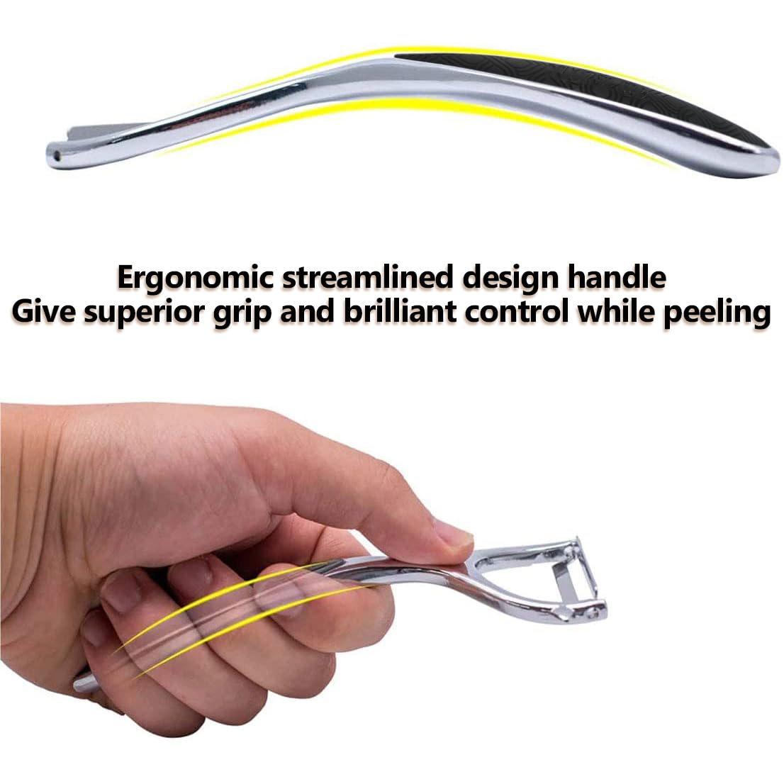 Vegetable peelers for Kitchen, Y shaped peeler for Vegetables, Fruits, Potatoes with Ergonomic Grip, 1 Pack